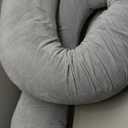 Momcozy Pregnancy Pillows for Sleeping, U Shaped Full Body Maternity Pillow with Removable Cover - Support for Back, Legs, Belly, HIPS for Pregnant Women, 57 Inch Pregnancy Pillow for Women, Grey