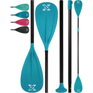 ZLX Paddle Board Paddle, 3 or 4 Piece Adjustable SUP Paddle, Detachable Floating Kayak Paddles, Lightweight Oar with Premium Durable Fiber Blade, for Paddleboard, Surfing, Water Sports Enjoyment