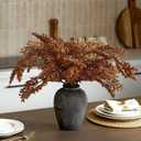 DN DECONATION Flower Vase for Home Decor, Grey Ceramic Vase for Centerpiece