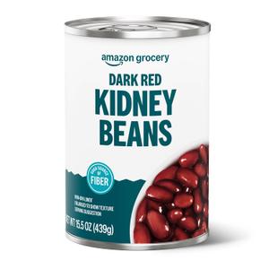 2 x Amazon Grocery, Canned Dark Red Kidney Beans, 15.5 Oz (EXP 07/10/27)