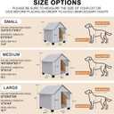 Outdoor Dog House, Elevated Foldable Dog Cave Bed with Removable Plush Mat for Medium Dogs and Cats Up to 20.8 Inches Long