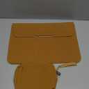 HYZUO 15 Inch Laptop Sleeve Case with Stand Feature for MacBook Air 15 M4 A3241 M3 A3114 M2 A2941 2025-2023, MacBook Pro 15, 15" Surface Laptop 7/6/5/4/3, with Carrying Pouch, Brown(Smiley)