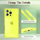 IAIYOXI Rectangle Case Compatible for iPhone 11, Full Camera Protection & Reinforced Corners TPU Cushion Clear Cover, Shockproof Silicone Phone Case for Women Girls (iPhone 11, Yellow)