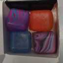 4Pack Fidget Toys Mini Squishy Stress Cube, Stress Balls for Kids, Adults Squishies Anxiety Stress Relief, Ice Squishy Cube Sugar Balls, Sensory Toys for Kids with Autism, Fidgets for Classroom Prize