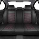 YIERTAI Universal Seat Covers Full Coverage Fit for Chevy Blazer Cruze Equinox Ford Electric VW Tiguan Allspace Passat Mitsubishi Evolution Buick Century Acura MDX Nissan Qashqai Full Set, Black-Red