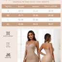 Strapless Shapewear for Women Breathable Tummy Control Shapewear Dress with Removable Straps Bulit in Bra Full Slip (L)
