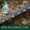100 FT Flat Soaker Hose (2 x 50 FT) – Drip Irrigation for Garden Beds, Raised Beds & Landscaping – Kink-Resistant, Even Watering, Includes 16 Steel Stakes & Storage Straps