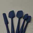 Coukre Silicone Spatula Set of 5,High Temperature Resistant, Food Grade Silicone, Dishwasher Safe, for Baking, Cooking (Pure Dark Blue)