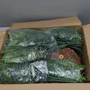 Waipfaru Fake Hanging Fern Plants Outdoor - 2 Pack UV Resistant Artificial Outdoor Hanging Plants, Realistic Faux Greenery Fern for Patio Front Porch Garden Home Decor