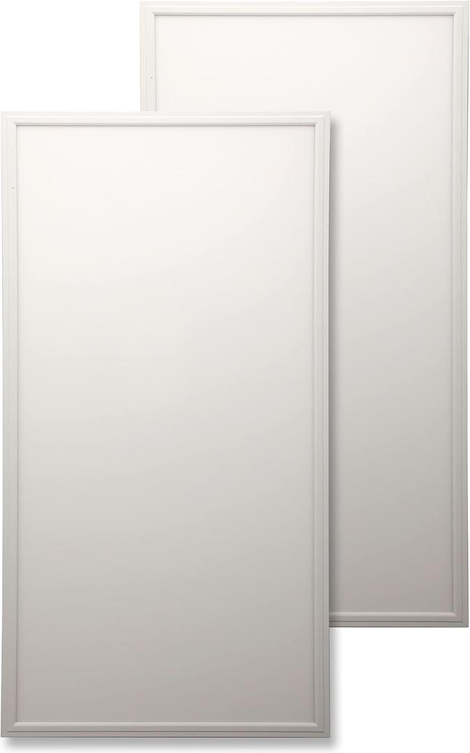 GT-Lite 2 Pack 2'x4' 5500 LM LED Flat Panel,White Trim Flush Mount, Drop Ceiling 5 CCT, 3 Level Dim, CRI 90 for Home and Office