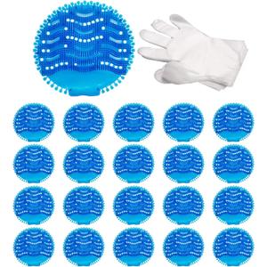 Urinal Screen Deodorizer, 20 Pack, for Toilets in Bathroom Office Stadiums Schools,Ocean Breeze Scent, 30-Day Freshness, with Free Gloves