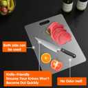 Titanium Cutting Board - New Upgrade 100% Pure Titanium Cutting BoardsDouble-sided pure titanium Kitchen cutting boardHealthy And Non-ToxicDishwasher Safe1PC15"L x 11"W
