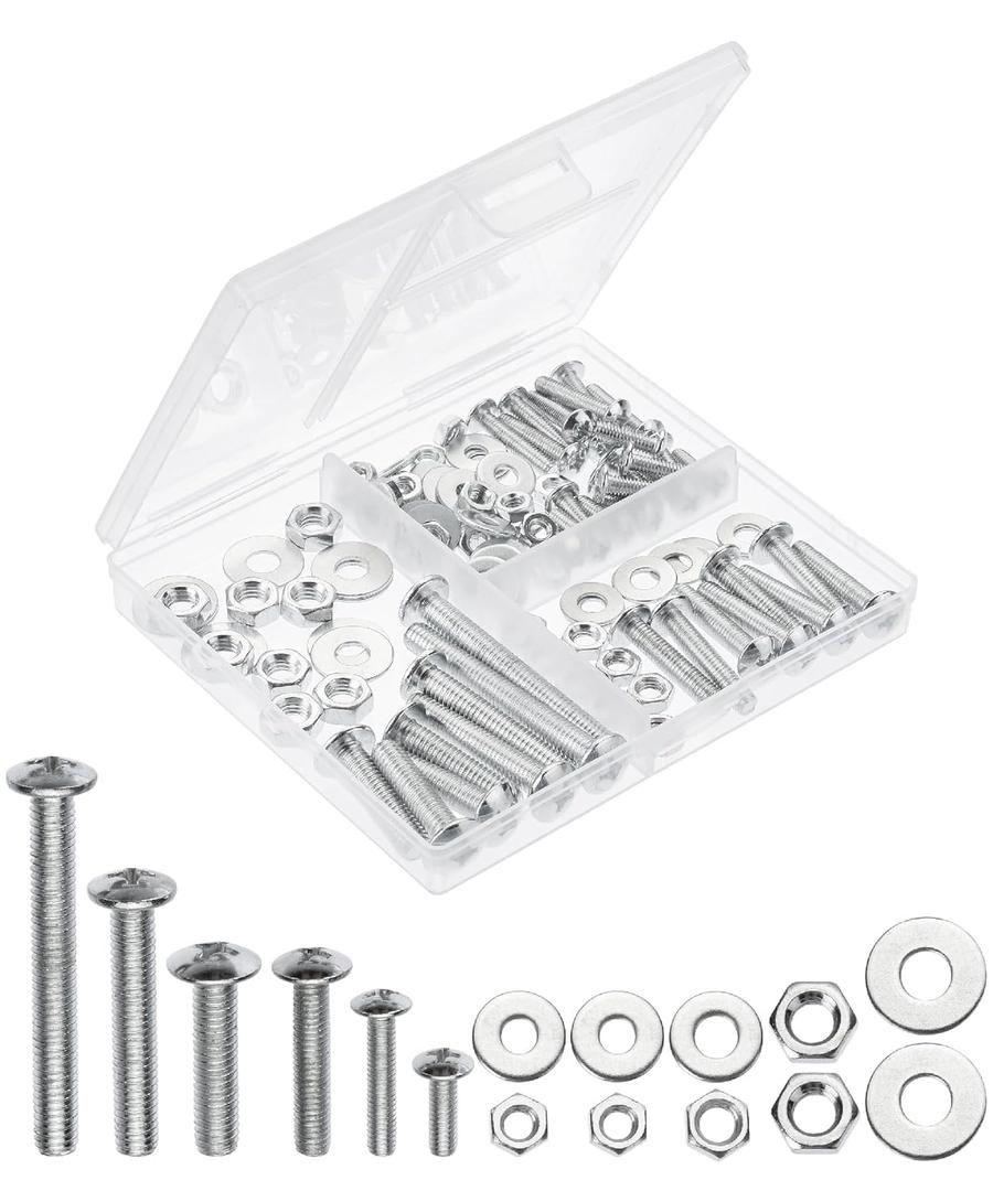 Mr. Pen- 226 pc Nuts, Bolts & Washer Assortment Kit (Silver)