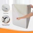 Ruqmuis Leg Elevation Pillow for After Surgery, 8inch Foam Leg Elevating Pillow for Swelling and Blood Circulation, Leg Wedge Pillow for Sleeping, Knee Pillow for Knee Hip Ankle Pain Relief, White