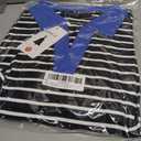 ZESICA Womens Striped Long Sleeve Tops Oversized Sweatshirt V Neck Loose Fit Tunic Tops Spring Casual Blouses (Black, S)