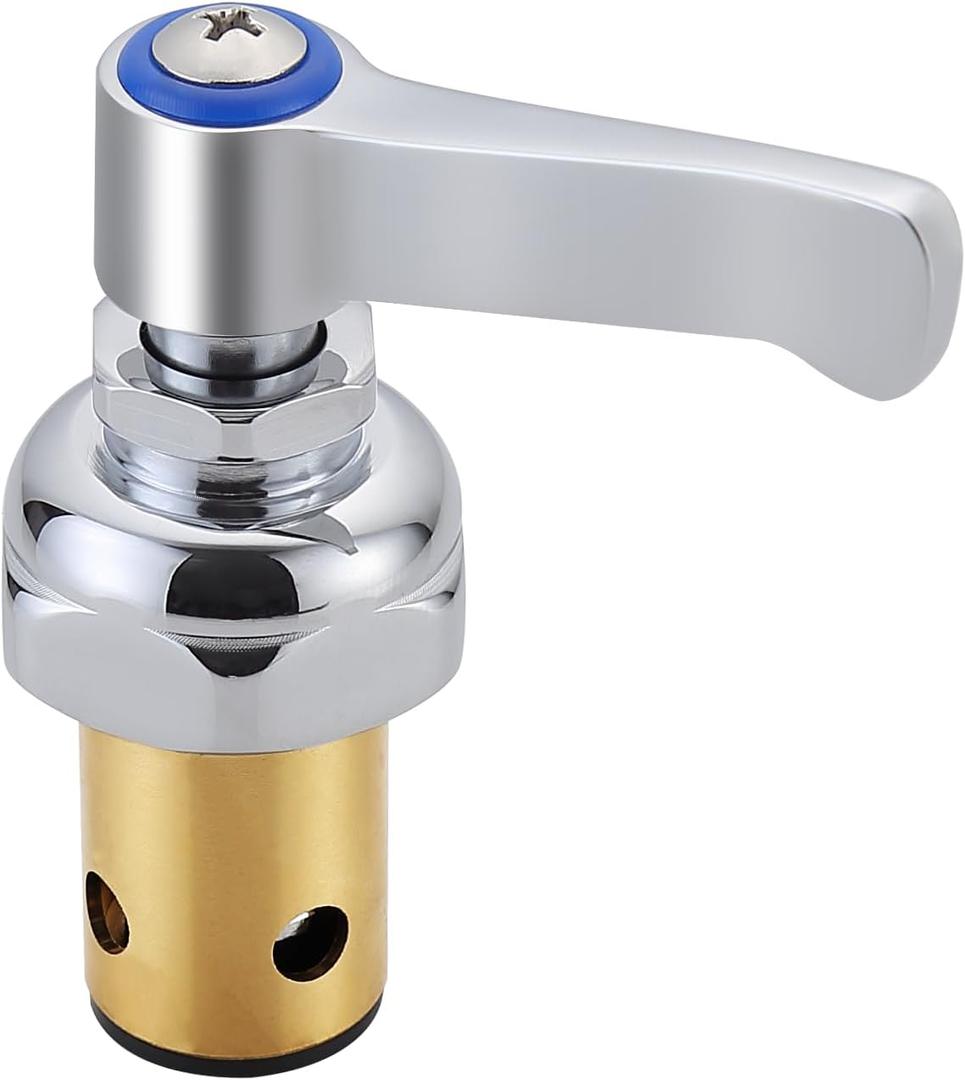 Cold Side Handle Stem Assembly Replacement Fits T&S Faucets, Fit for Eterna Valve Replacement 002713-40, Commercial Faucet Part, Brass