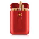 Cigarette Case with Lighter Cigarettes Box King Size Portable Pack 20pcs Regular Size Cigarettes USB Lighters 2 in 1 Rechargeable Flameless Windproof Electric Lighter(Red)