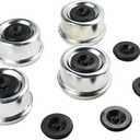 4PCS 2.44inch Trailer Bearing Dust Cap Trailer Axle Dust Cap Axle Wheel Hub Bearing Grease Cover Dust Cap with Extra 4 Rubber Plugs Compatible with Most 5200 lbs to 6000 lbs 6k 7k Axles