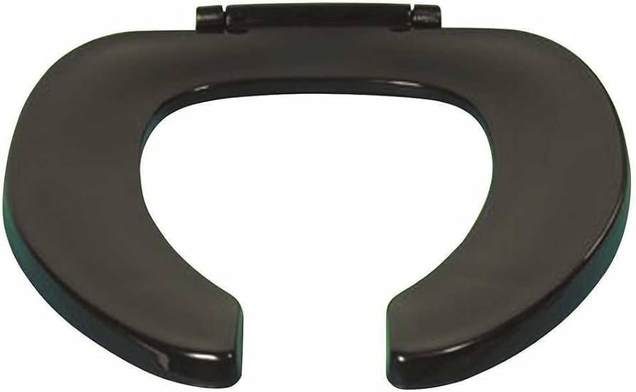 Centoco Toilet Seat Elongated, Residential, Top Mount Plastic Hinge, Black