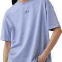 GAP Women's Short Sleeve Oversized Vintage Tee, Sky Blue (Large)