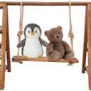 3-Tier Wooden Swing Cupcake with Serving, Dessert Stand with Adjustable Trays - Rustic Farmhouse Serving Tray for Cakes, Cupcakes, Candy Display | Sturdy 13.23lbs, Party, Birthday & Wedding Decor