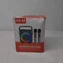 Karaoke Machine, Portable Bluetooth Speaker with 2 Wireless Microphones for Adults & Kids with Lights, Karaoke Microphone with PA System Supports USB/TF/FM/AUX for Home Party Home System Packages (Black)