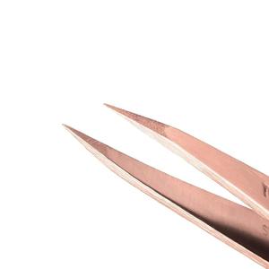 1 Pcs Tweezerman Rose Gold Petite Point and Slant Tweezer Set with Travel Case