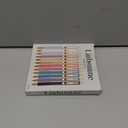 Linbsunne Ballpoint Pens Black Medium Point 1mm with Super Soft Grip Ball Point Pen for Men Women Retractable(style2, 12 pcs)