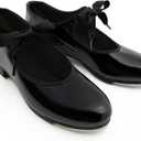 Capezio Girls Jr. Tyette Tap Shoe (2 Wide Little Kid, Black Patent)