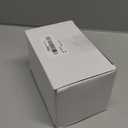 4 Pack Acrylic Qtip Holder Dispenser for Cotton Swabs, Balls, Pads, Floss - Plastic Canister Apothecary Jar Set, Bathroom Essentials Accessories Decor Vanity Makeup Storage Organizer - Clear & Black