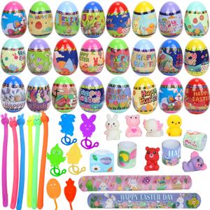 Pre-Filled Easter Eggs for Kids, Easter Eggs with Toy Inside for Easter Basket Stuffers,Party Favors,Egg Hunts