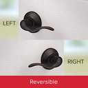 Kwikset Tustin Interior Passage Door Handle, Lever For Closet and Hallway Doors, Reversible Non-Locking Handle Lever, Matte Black, with Microban Protection (1 Pack)