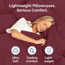 King Pillow Cases Set of 2 - Ultra Soft Hotel Quality Pillowcase Covers - Comfy, Cozy & Wrinkle Free - Shrinkage, Stain and Fade Resistant - Machine Washable Pillow Protectors - 2 Piece Set - Burgundy