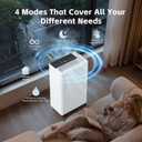 Uthfy 5500 Sq.Ft Dehumidifiers for Home and Basement, Max 100 Pint/Day Dehumidifier with Drain Hose, 24 H Timer & Child Lock, LED Panel, Ultra Quiet, whole house dehumidifiers for home, Bedroom