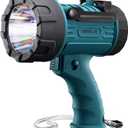 YIERBLUE Rechargeable Spotlight Flashlight IP67 Waterproof with 200,000 Lumen LED, 12 Hours Long Running Spot Light, Impact Resistant Handheld Spotlight with Foldable Stand Red Lens