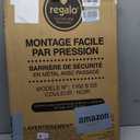 Regalo Safety 29-38.5" Baby Gate for Doorways & Bottom of Stairs, Pressure Mounted Baby Gate with Door for Babies, Toddlers & Pets, Tested & Safe for 30 Years, American Designed, American Owned, Black