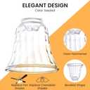 Ceiling Fan Light Covers, Ceiling Fan Globes Replacement Glass, Light Fixture Replacement Glass, Dysmio Lighting Replacement Shade Height: 4.75", Depth: 4.75", Width: 4.9" Fitter Size 2.25"