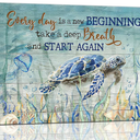 Shuweienphant Sea Turtle Wall Art Turtle Pictures Wall Decor Inspirational Quotes Canvas Painting Print Ocean Artwork Modern Home Decor Framed for Living room Bedroom Bathroom 16''X24