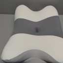 Cervical Neck Pillow for Pain Relief - Ergonomic Side Sleeper Pillow for Neck Support, Cooling Cervical Pillow for Sleeping, Contour Orthopedic Memory Foam Pillows for Back Stomach Sleepers (Dark Grey & White)