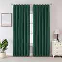 DECOVSUN Green Pinch Pleated Curtains Blackout 84 Inch Length 2 Panels Set for Bedroom, Thermal Summer Heat Blocking Black Out Curtains 84 Inch Long for Living Room,Green 42X84