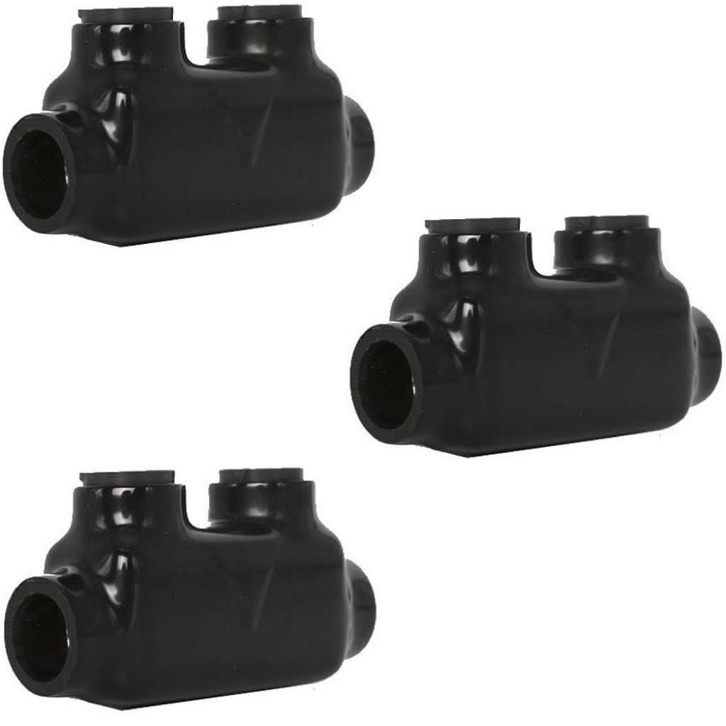 Insulated Wire Connectors DMNI - Polaris Connector Lugs Taps for Wires Range 2/0-6AWG - Aluminum and Copper Wire Split Bolt Connector Slotted or 3/16" (D2/0-1 Pack of 3)