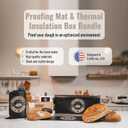 Cozy Bread Proofing Mat & Insulation Box | Thermostat Controlled Sourdough Bread Proofer Kit | Dough Fermentation Bundle, 10" x 21" | USA Brand