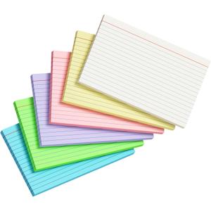 Colored Index Cards 5x8, 120 Count, 10 Color Large Index Cards Ruled, Flash Cards for Studying, large note cards 5x8 for Studying, Recipes, Memo Cards, Office Supply, DIY, Presentation