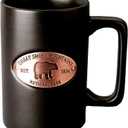 Americaware 15 oz Black Matte Smoky Mountains Copper Medallion Mug
