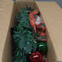 Christmas Wreaths for Front Door, Pre-Lit Artificial Christmas Wreath with LED Light and Red Berries Bow Ribbon Christmas Ball Decorations for Front Door Indoor Window Wall Décor, 20 inch