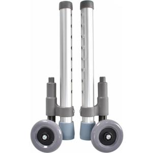 Walker Wheels with Brakes, Rear Wheel Replacement Parts for Walker, 3 Inch Rear Glide Rubber Wheel, Lock Universal Adjustable Walker Wheels