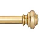 SIMEWIN Heavy Duty Curtain Rods for Windows 28 to 48 Inches, 1 Inch Gold Curtain Rod for Bedroom, Living Room, Patio, Kitchen, Adjustable Curtains Rods with Classic Finials, Gold Finishing