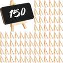 150 Pack 5 Inch Mini Easel Stand Small Easel Bulk, Wood Display Tripod Tabletop Canvas Holder for Wedding, School, Home, Painting, Business Card, Artist Photo, Craft, Phone, Card Holder