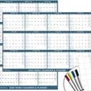 32" x 48" 2026 Wall Calendar, Large Rolled Wet & Dry Erase Wall Calendar 12 Month, Yearly Laminated Wall Calendars, Reversible Annual Planner, Horizontal/Vertical, with Julian Dates (Grey)