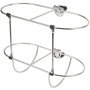 Keenso Boat Mudguard Rack, Boat Mudguard Rack 304 Stainless Steel Folding Double Holder for 7in Marine Yacht